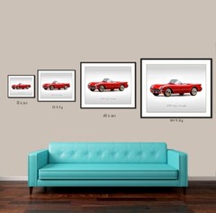 Classic Cars – 1955 Chevrolet Corvette – Print