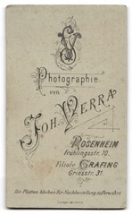 Photograph Joh. Verra, Rosenheim, Spring Street 10, portrait of a woman in el