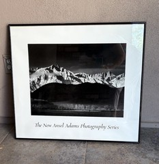 VTG Ansel Adams Litho ‘Winter Sunrise, Sierra Nevada, From Lone Pine’ 29×26”