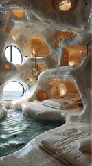Bed room withpool Digital Image Picture Wallpaper Background Desktop