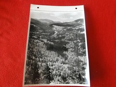 Vintage 1930s/40s Colorado Linen Backed Silver Gelatin Photo Mt. Evans Echo Lake