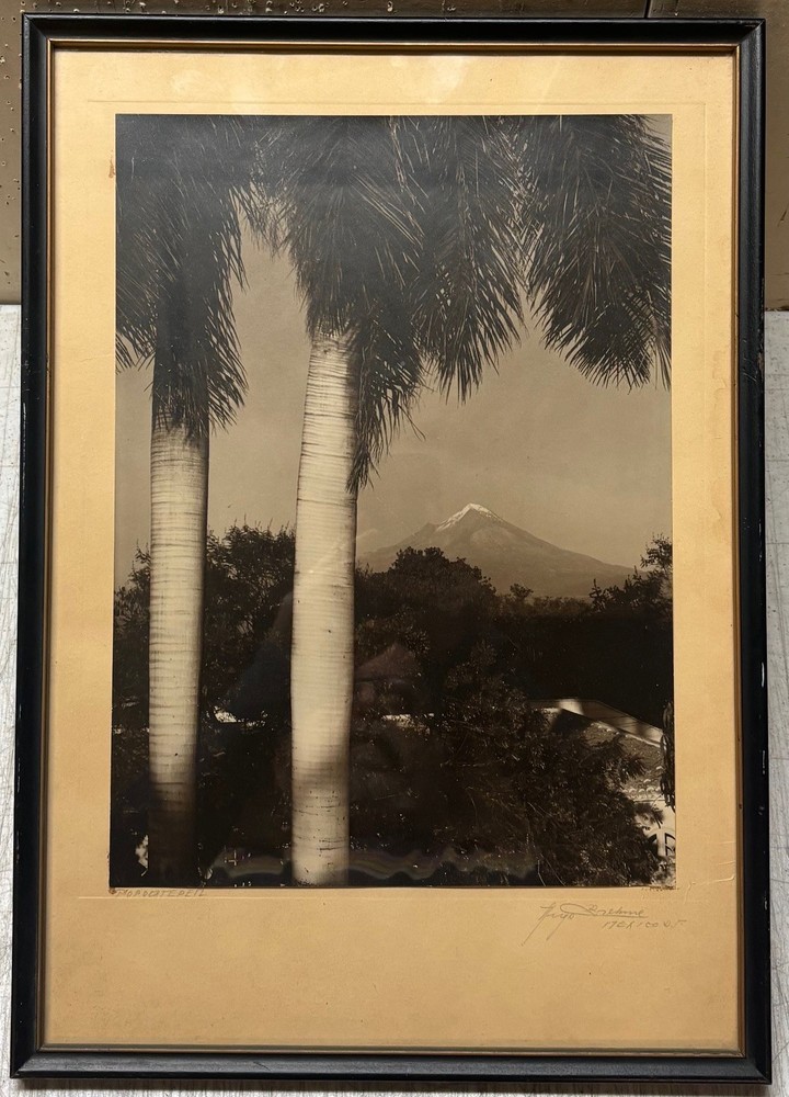 HUGE BREHME ‘Popocatepetl’ MEXICO Volcano Mountain SIGNED Gelatin Silver PHOTO