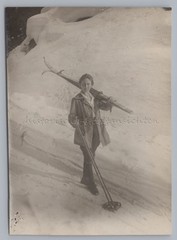 Bayrischzell Ruchenköpf 1923 Young Woman in Sporty Clothing Ski Winter Photo