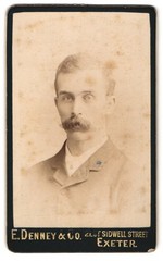 Photograph E. Denney & Co., Exeter, 21 St. Sidwell Street, Portrait of a Man