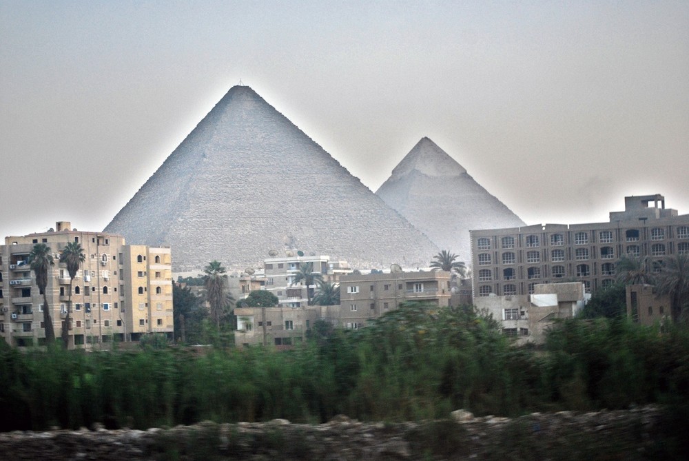 Ancient and Modern Egypt, 9 x 9 in, art photography by Melanie Gonzalez, 2009