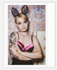 Art pinup bunny model Cheyanne Instax Wide Instant Film Print Fujifilm