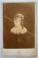 orig. KAB Cabinet Photo Photograph Picture Old Fashion Circa 1870 Woman Paris Jeune