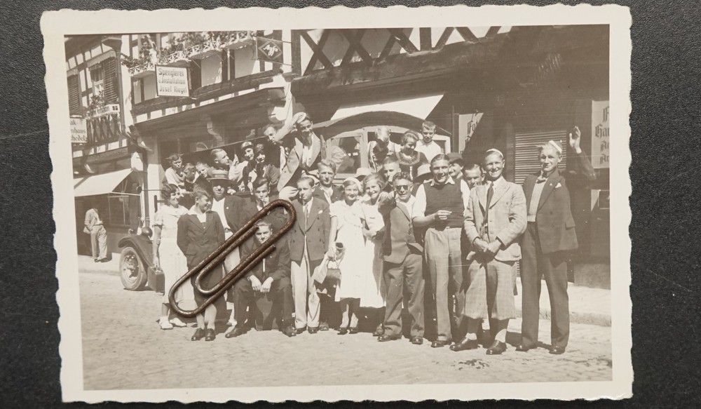 Photo view Ansbach Franconia Bavaria advertising business tinsmith Agfa roofer