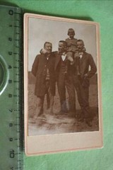 tolles altes Foto auf Pappe – Pfingsten 1898 Landow – Personen