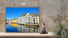 Alesund Water Reflection 2, High Resolution Image, Many Formats, TV Art