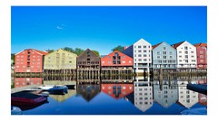 Trondheim Canal Reflections, High Resolution Image, Many Formats, TV Art