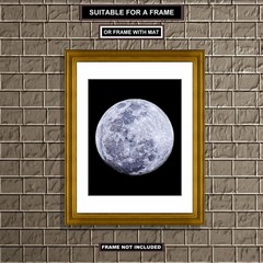 Moon Decor, 8×10 inch Print, 97 Percent Full Moon (Waxing Gibbous Phase) M0662