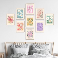 Flower Market Posters Set of 9, Minimalist Wall Art Prints, Vintage Flower Pi…