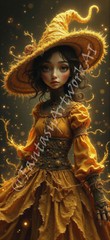 Halloween Scarecrow – Digital Image Phone Background AI Art, 10 images – #12