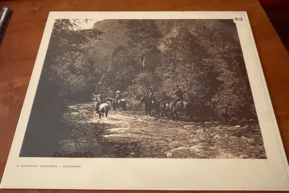 Edward Curtis A Mountain Fastness-Apsaroke 16″ x 12″ Print Native American EUC