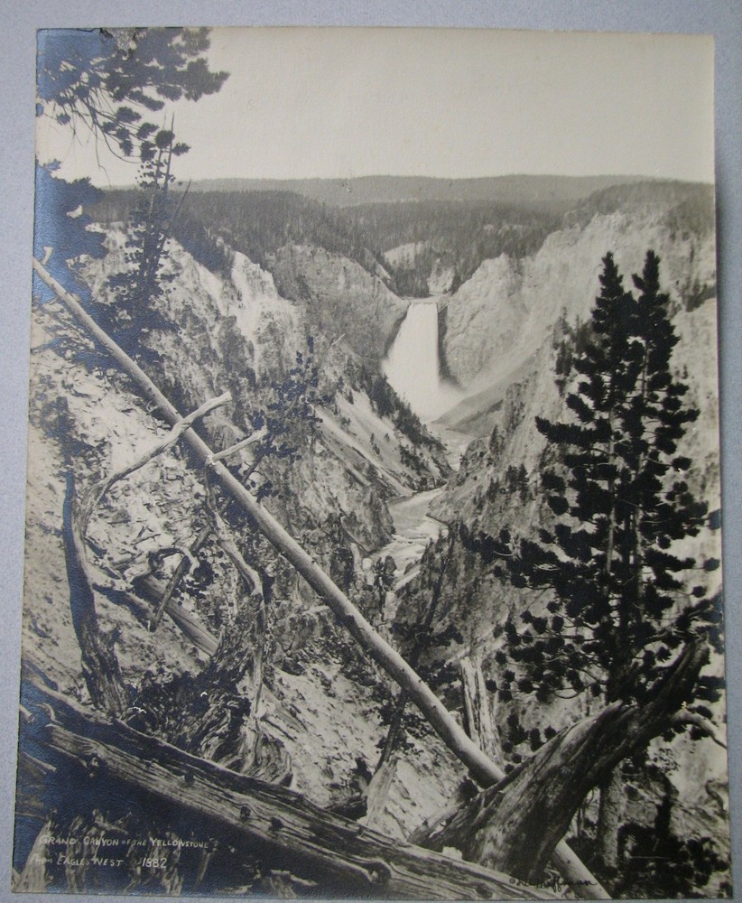 «Grand Canyon of the Yellowstone from Eagles Nest 1882» by L. A. Huffman