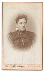 Photograph J. N. Fürstberger, parish churches, monogram of photographer and medal