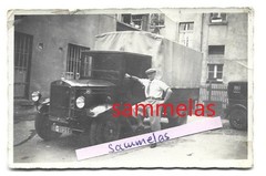 Old Photo Mercedes Benz Truck Transporter Vintage IV Rhine Province Düsseldorf 355