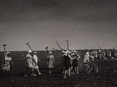 Collective Farmers, Original Vintage Photo, Ukrainian Artist Zyubritsky