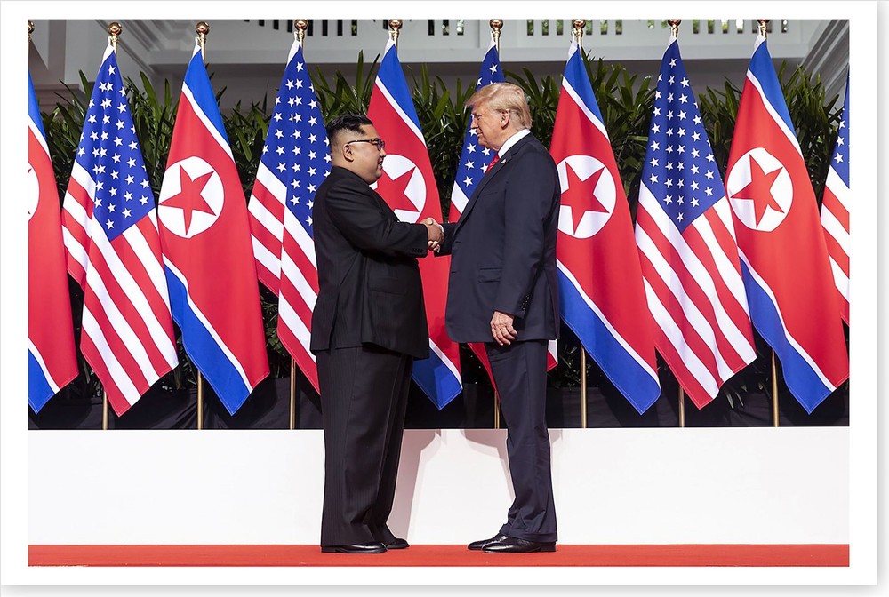 President Donald Trump Shakes Hands With North Korea Kim Jong Un 8×12 Photo