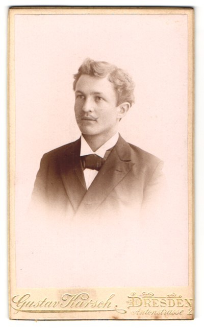 Photograph Gustav Karsch, Dresden, Antonstrasse 2, Paul Fischer in portrait