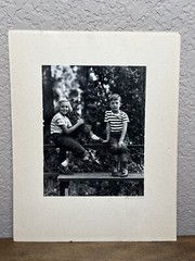 RARE Original Morley Baer Signed Photograph 1940’s Children in Carmel By The Sea