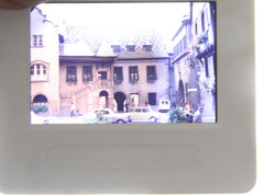 Photo Negative Slide Italy Historic House Passenger Car Auto Vintage AW