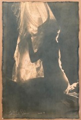 Faith47 Original Artwork – Phoebe III (Cyanotype Exhibit 2016) with tear.