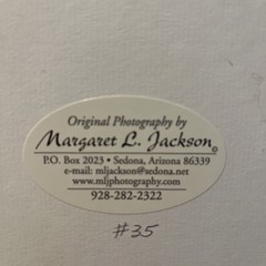 Margaret Jackson Signed Red Rock Landscape Sedona Photography Matted Framed
