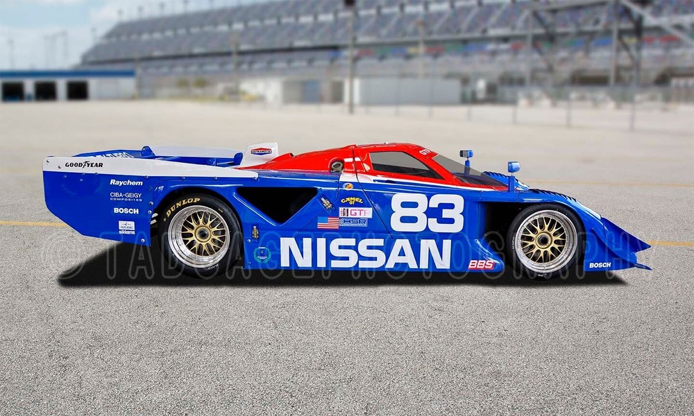 Nissan GTP ZX-Turbo IMSA Prototype Vintage Classic Race Car Photo CA-2347