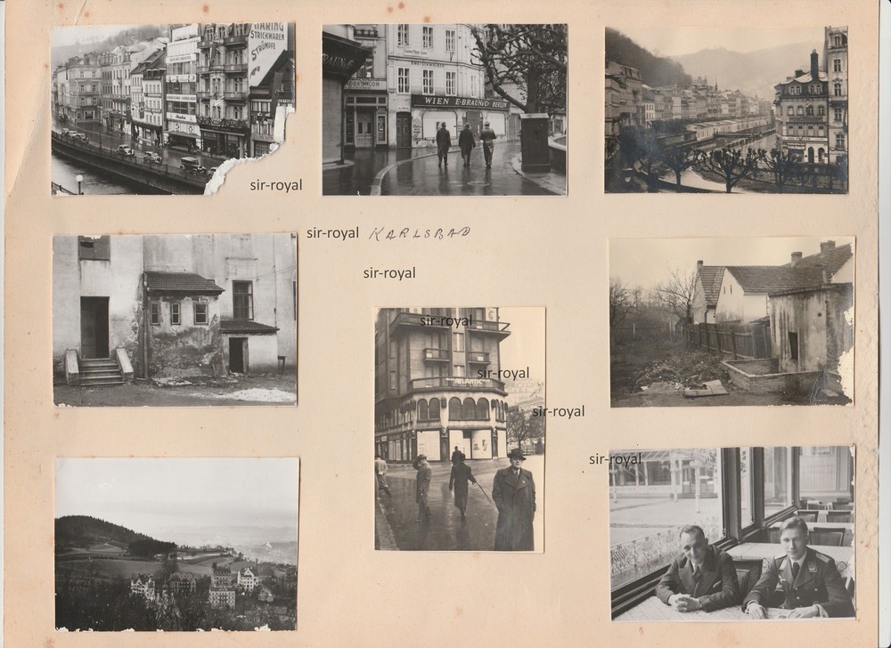 Carlsbad 1930s – City Houses Street – Sudetenland – Photo Album Page 29x21cm