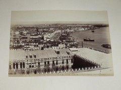 Naya / Venice Venezia 1870 Panorama Vintage Albumen Print Photo