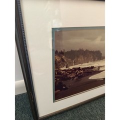 Photograph of Pacific Northwest Coast Sepia Professionally Framed 21.5X17.5″