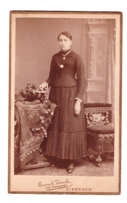 CDV photo around 1885, pretty young woman, Eisenach