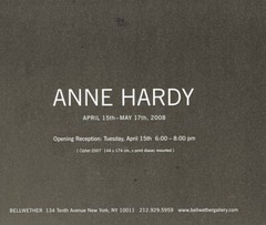 Anne Hardy (b. 1970) Art Announcement Card 2008 – Bellwether Gallery NYC