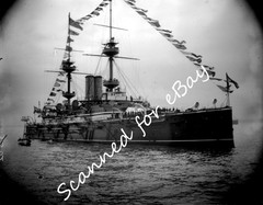 MAJESTIC-CLASS ROYAL NAVY BATTLESHIP – RARE LARGE NEGATIVE FROM THE 1890s