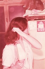 LOT 4x, pretty woman w hairdryer, vintage fine art slide, dia! 1970’