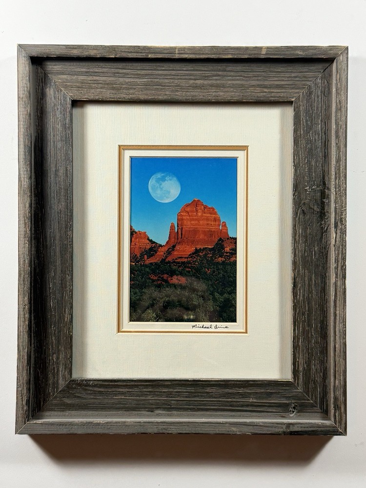 Signed Michael Irvine Photograph “Blue Moon Dome” Framed – Sedona, Arizona