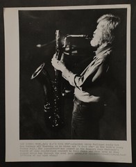 Jazzman Jerry Mulligan at the Newport Jazz Festival Press Photo 8×10, b/w 1974