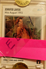 JENNIFER LAVOIE AUTOGRAPH Signed 1996 Playboy #119 Paradigm LE #33/45 Model