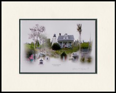 Dyce Lighthouse ME 8 x 10 frame ready two mats signed
