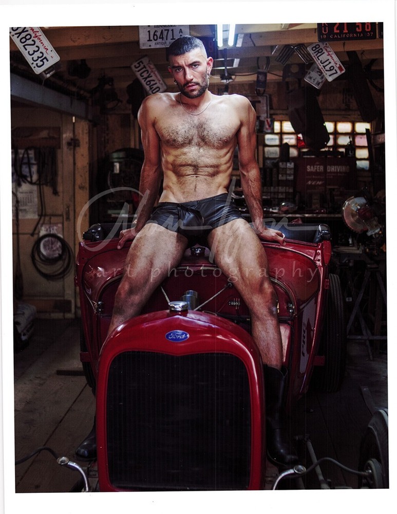11 X 8.5 Alan Lyon Original Male Photo gay interest (15) Vintage car Alex