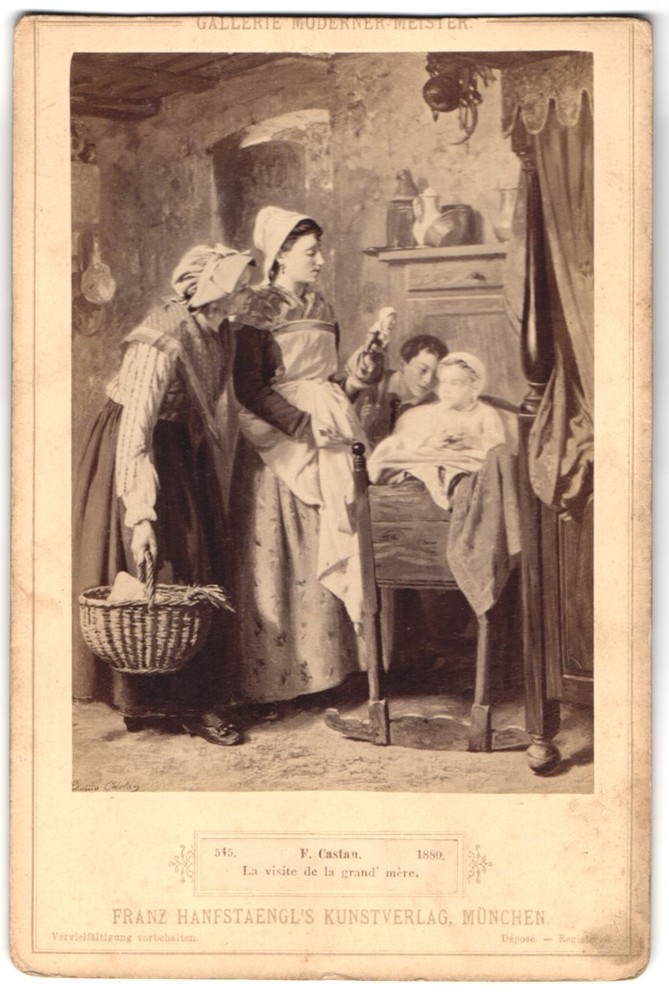Photography Franz Hanfstängl, Munich, painting la visite de la grand’ mère, photo
