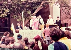 CAL ARTS 1981 Graduation PHOTO ED EMSHWILLER & BOB FITGERALD Pink Elephant Suit