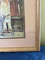Little Cowboy/Girl Toilet Restroom G. Ranck Framed Print Western Theme Art