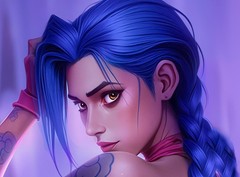 Sexy Jinx Arcane League of Legends Anime Lingerie Metal Sign Wall Art 10″ x 14″