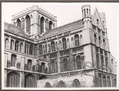 Photo England Ely Cathedral Architectural Facade Tower 1959