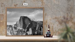 Classic Black/White Half Dome View, High Resolution Image, Many Formats, TV Art
