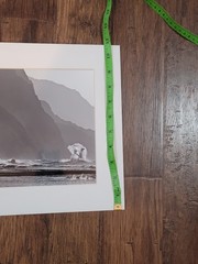 Signed Hauft Photograph Kee Beach Wave B&W Surf Photography Matted Print