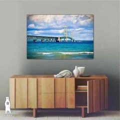 Mackinac Bridge Photography Prints, Mackinaw City MI, Upper Peninsula Wall Art